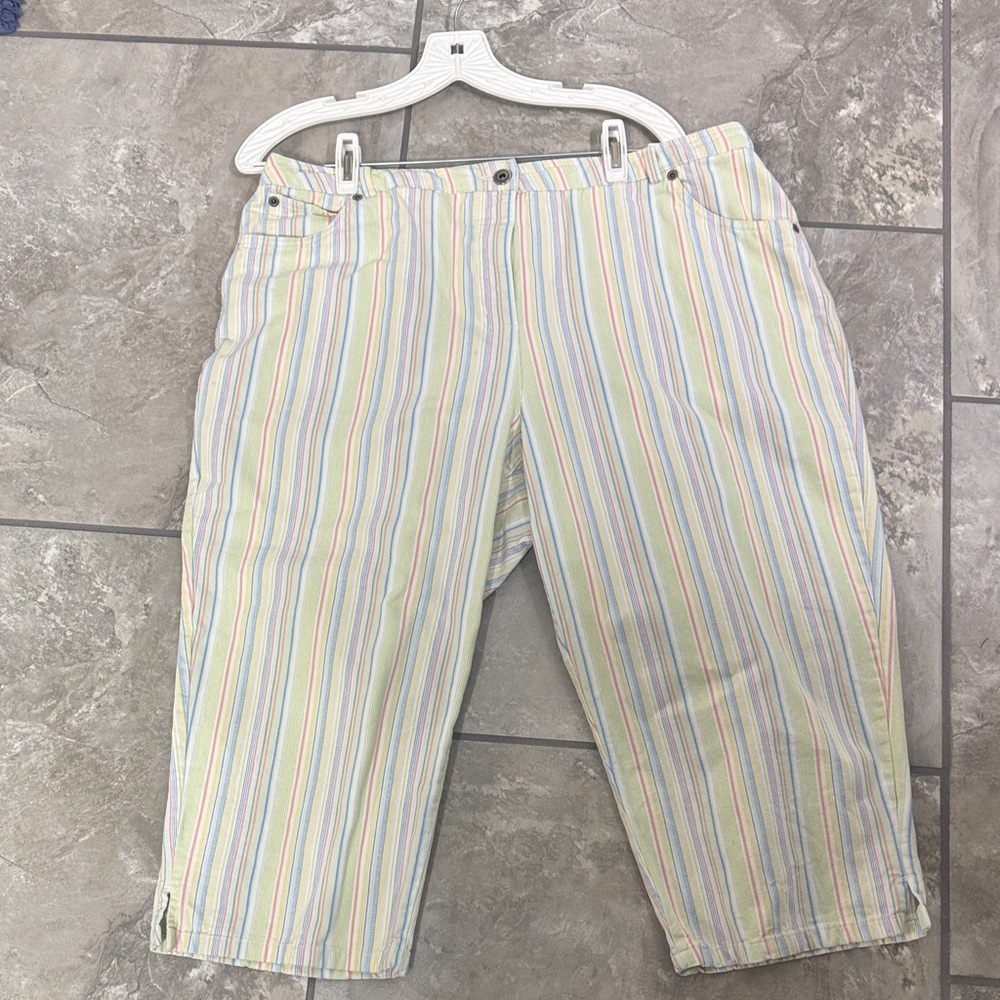 Westbound Multicolor Striped Capris